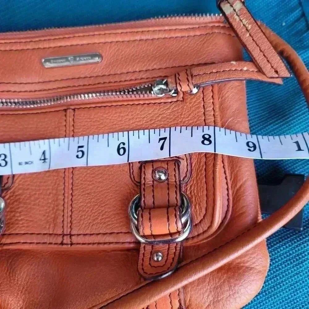 Etienne Aigner Orange Leather Crossbody Bag - Picture 12 of 13